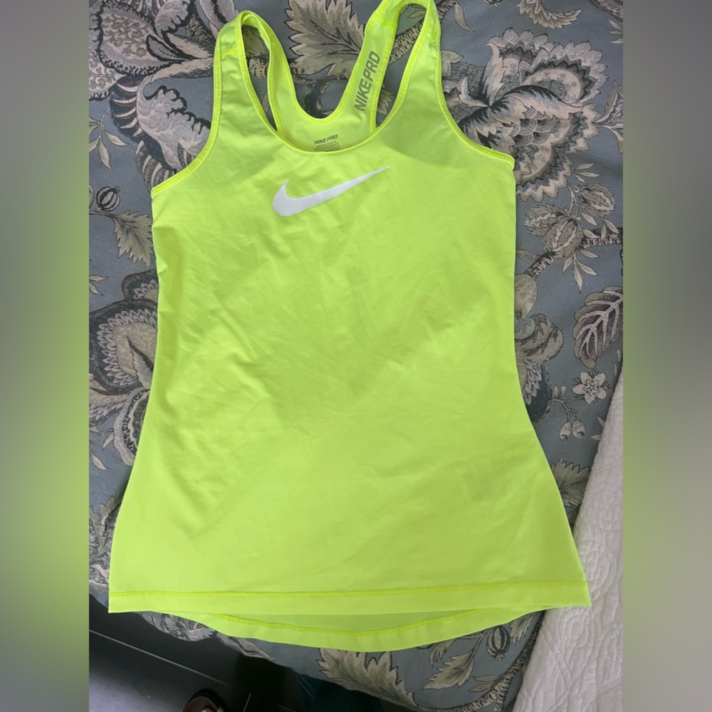 Nike Pro Bright Yellow Athletic Top